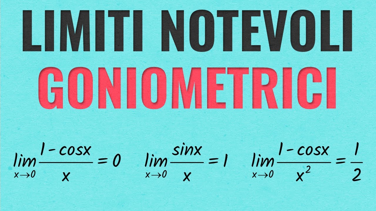 Limiti Notevoli Goniometrici e Forma Indeterminata 0/0