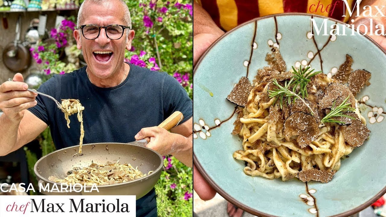 PASTA CON CREMA DI TARTUFO NERO (Pasta Fatta in Casa al Tartufo Nero) Ricetta di Chef Max Mariola