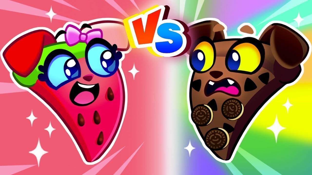 🍕 Let’s Share the Pizza! 🍫 Chocolate vs Fruit Challenge 🍓 Learn Taste & Teamwork