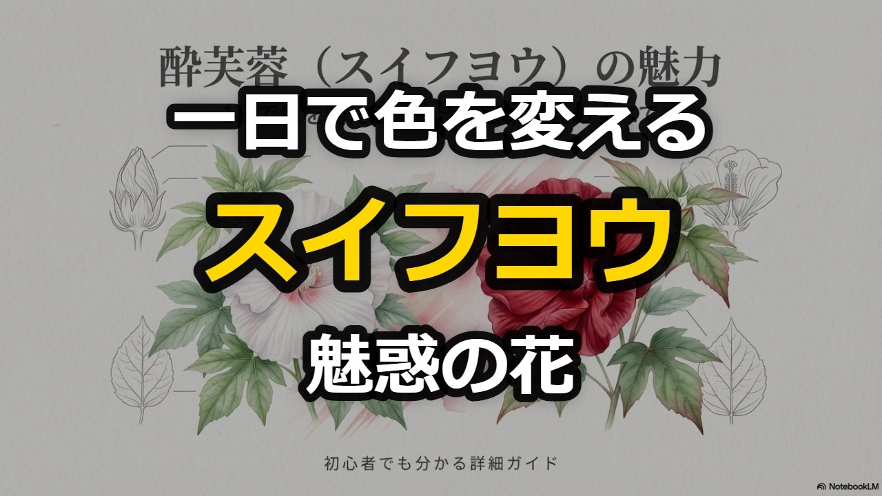 1日で色を変える「生きた芸術品」スイフヨウ（酔芙蓉）完全ガイド