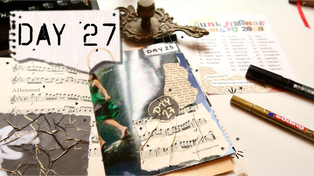 Junk Journal January Day 27: Crumpled • Journal Challenge 2025 • let's have fun with paper