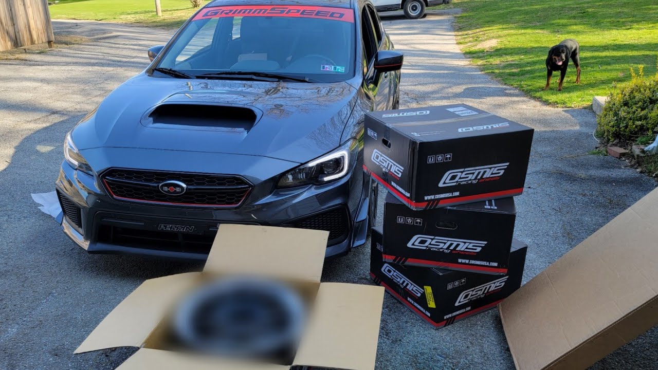Unboxing & Test Fitting New Cosmis Wheels For My WRX