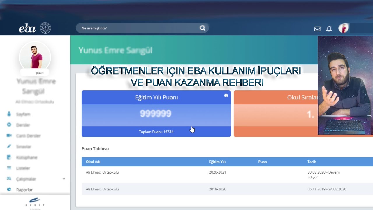 Öğretmenler için EBA kullanım İpuçları ve Puan Kazanma Rehberi EBA'da Nasıl Puan Kazanılır!