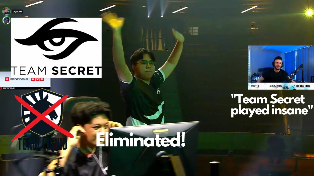 Team Secret Pulls a UPSET, Eliminates Team liquid, Tarik reacts