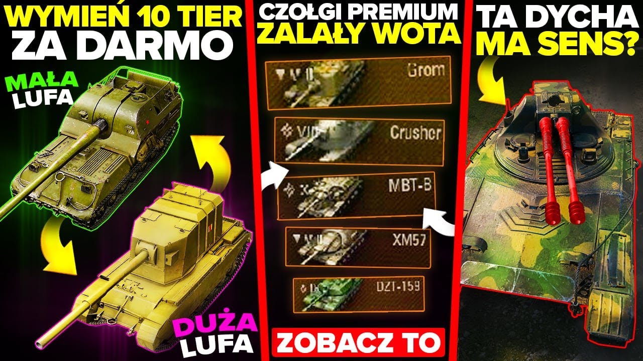 WYMIANA 10 TIER&Oacute;W *ZA DARMO*, TAJNE i UKRYTE CZOŁGI w WOT i DZIWNY 10 TIER