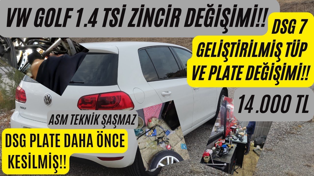 SANAYİ GÜNLÜĞÜ | MOTOR ZİNCİR DEĞİŞİMİ 1.4TSI CAXa | DSG GELİŞTİRİLMİŞ TÜP | DSG KESİLMİŞ PLATE! #vw