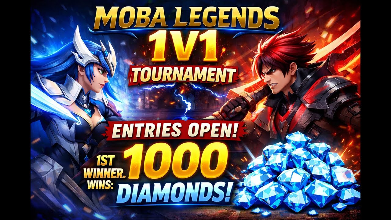 1v1 tournament | entries open | moba legends 5v5 | 1000 💎