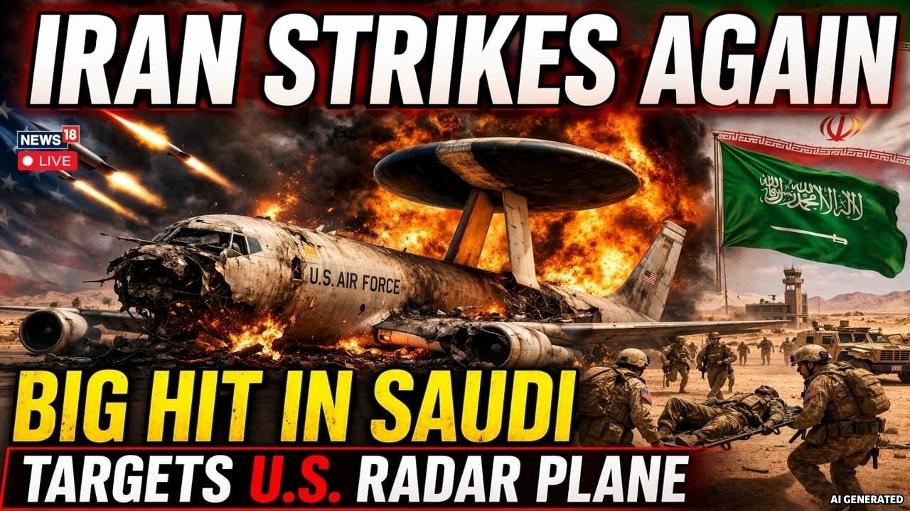 Iran War News LIVE | U.S. RADAR PLANE DESTROYED! Iran Strikes Saudi Base | AWACS Lost in Attack