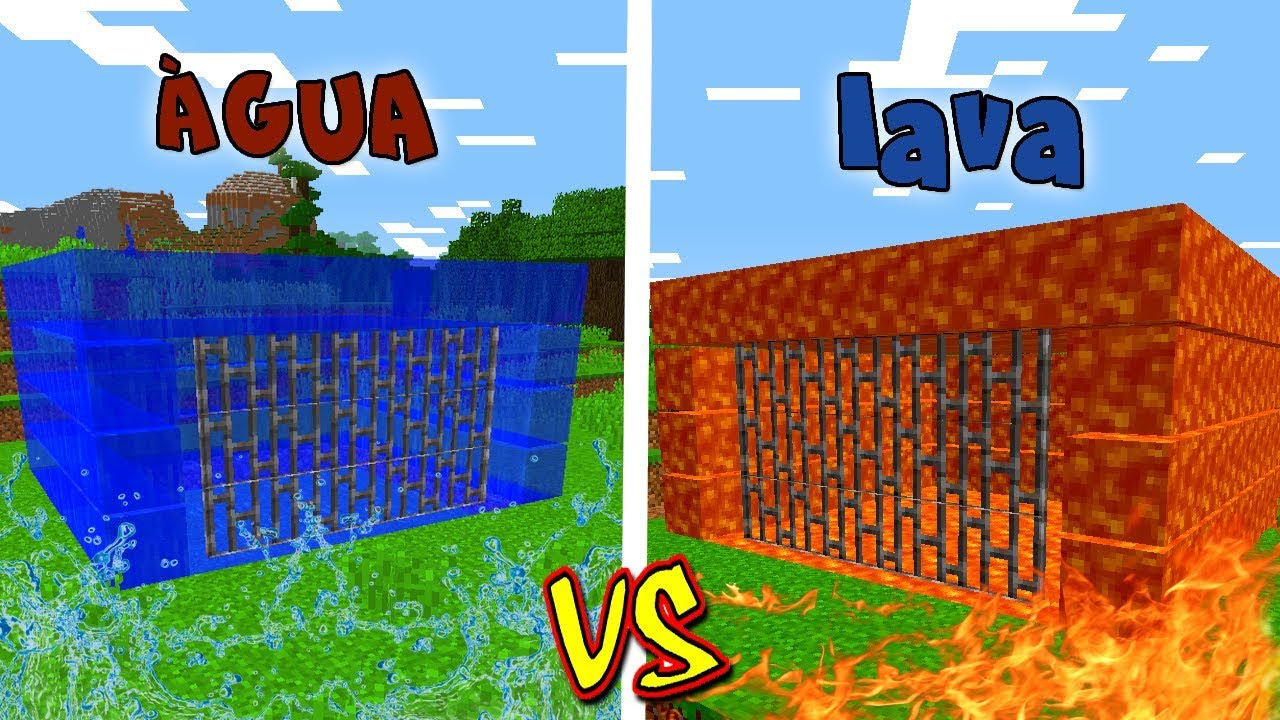 PRISÃO DE LAVA VS. PRISÃO DE ÁGUA (MINECRAFT)