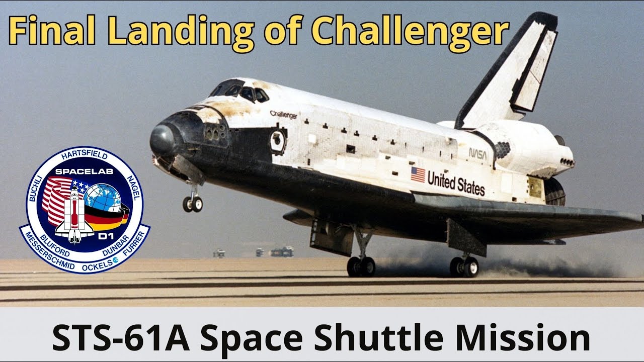 Final Landing for Space Shuttle Challenger | STS-61A Space Shuttle Mission