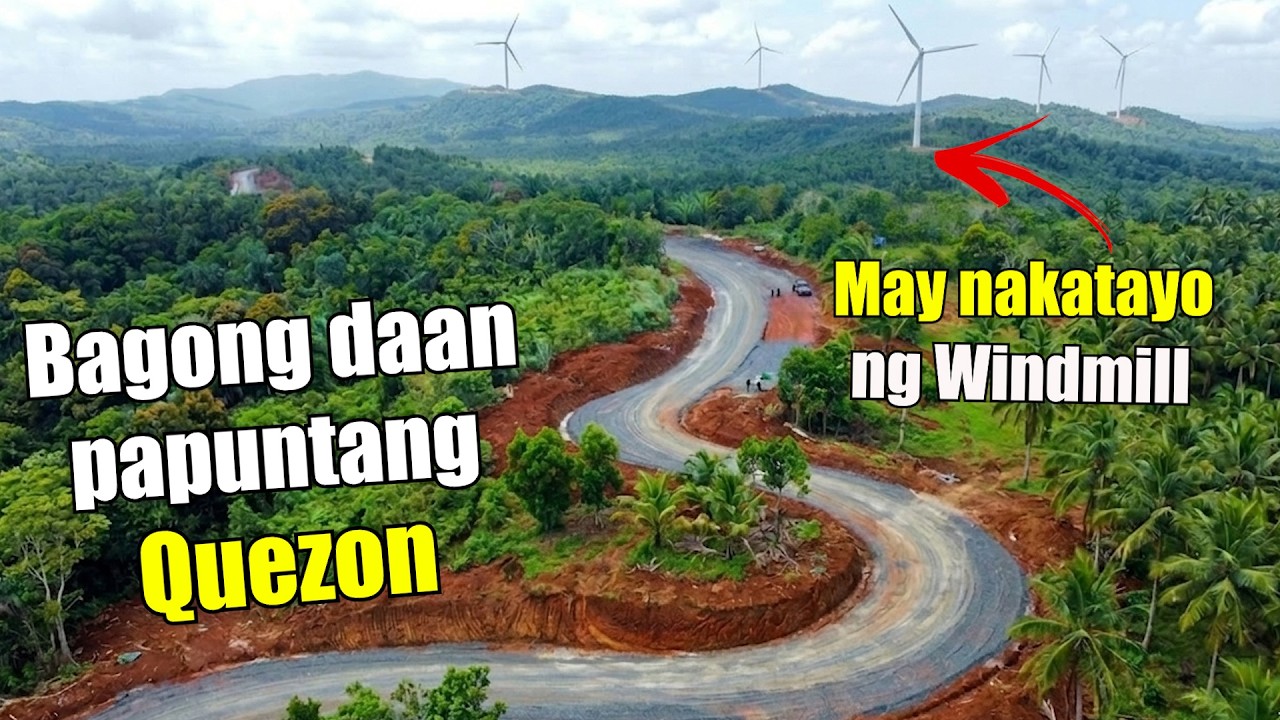Paete Laguna to Real - Mauban Quezon  mahaba na ang nagagawa  at may windmill ng nakatayo
