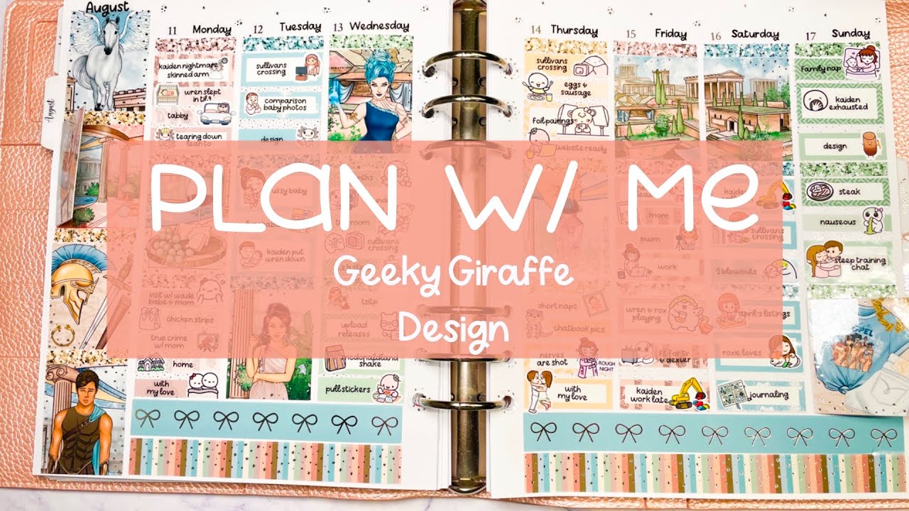 Memory Plan With Me Aug 11-17/ Geeky Giraffe Design/ LynnerDesigns / Lynner Designs