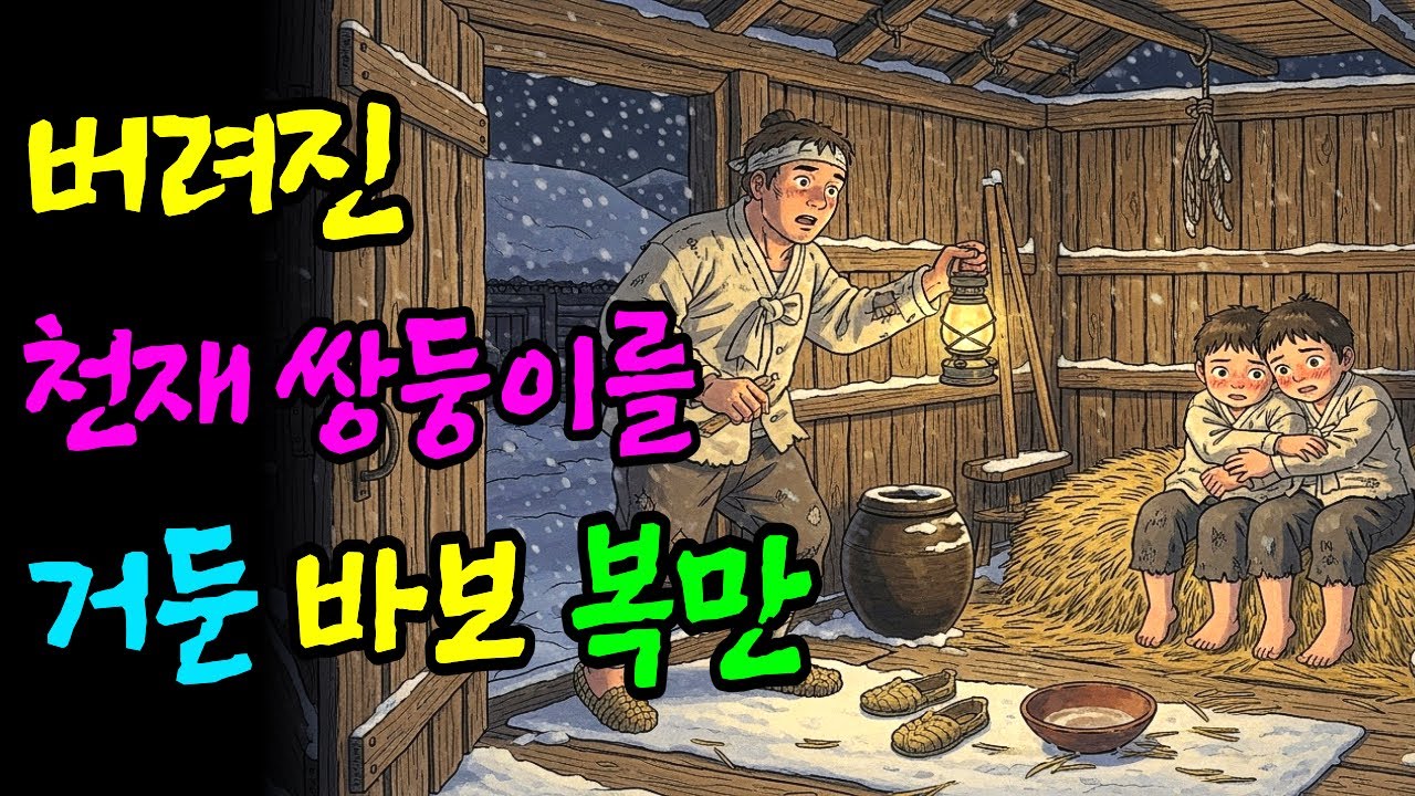 주막에 버려진 천재 쌍둥이를 거둔 바보 복만이 | 야담| 옛날이야기| 오디오북| 수면동화| 전설| 민담