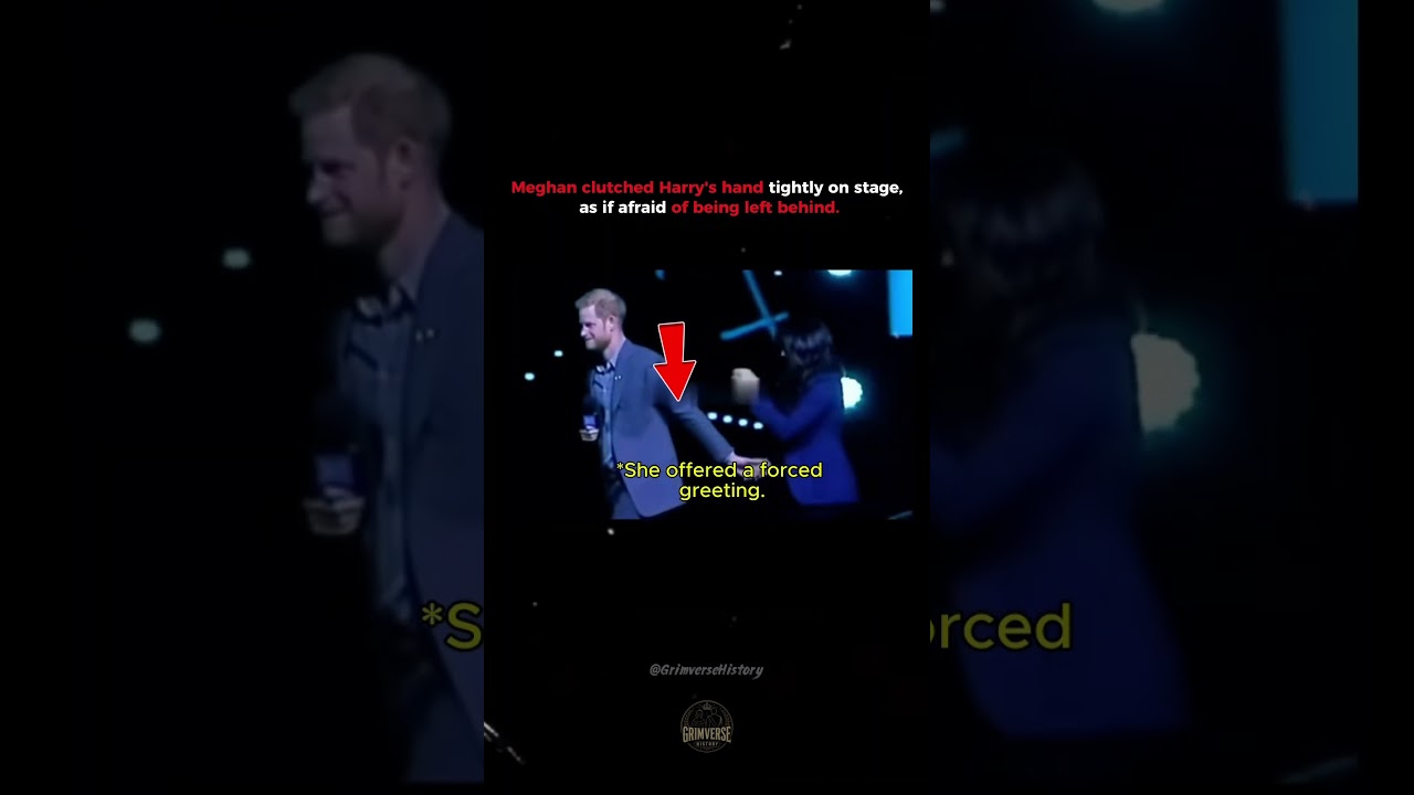 Meghan Held Harry's Hand Tightly on Stage 👀 #MeghanMarkle #PrinceHarry #RoyalFamily