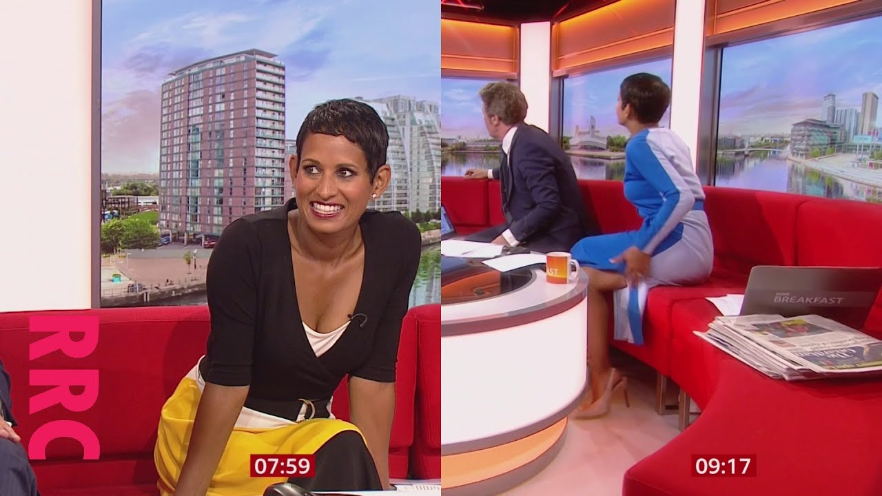 Naga Munchetty @a little button gape, plus side slit