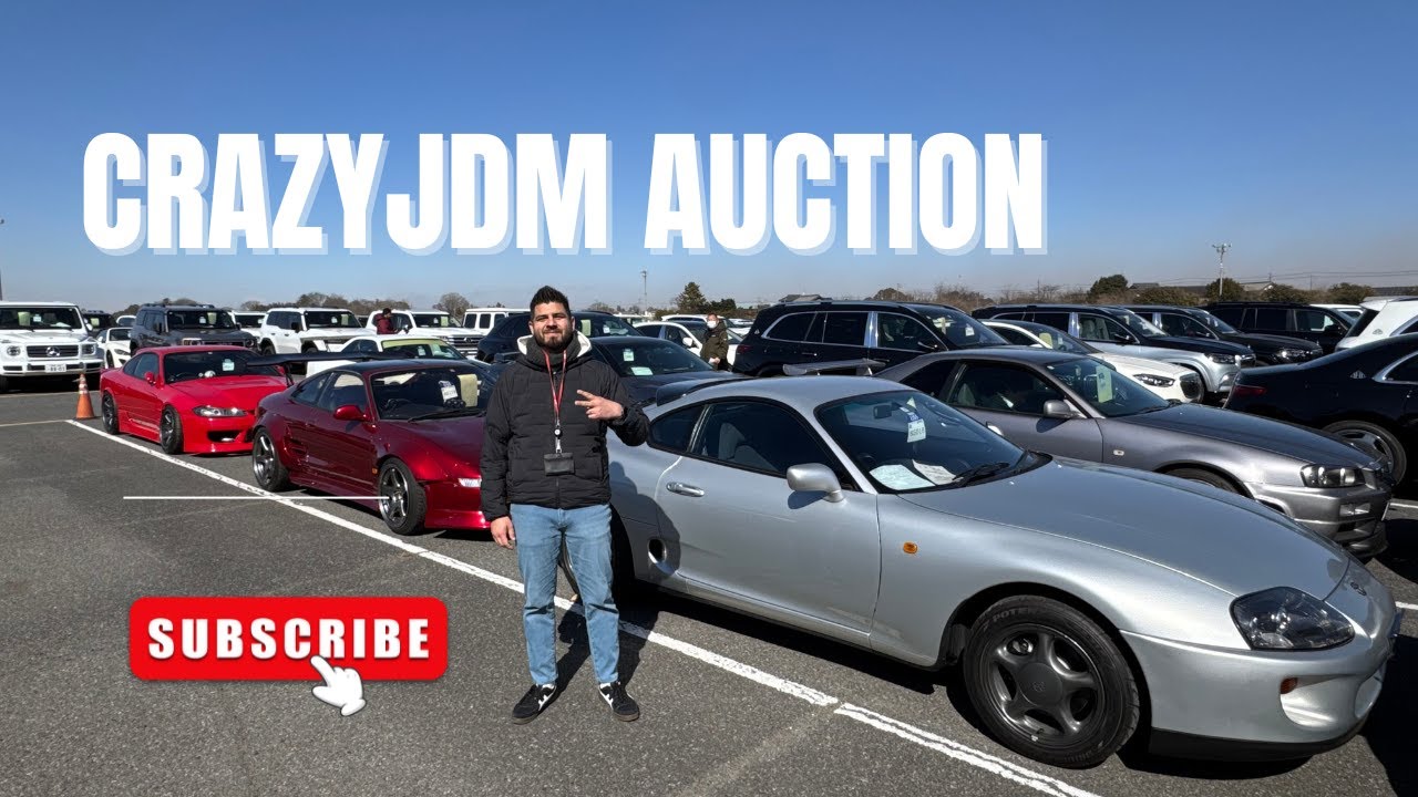 The biggest JDM car auction Ive ever seen! GTR's, Porsche, Lambos, Supras!