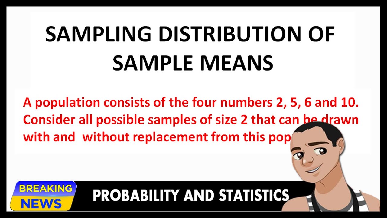 SAMPLING DISTRIBUTION OF SAMPLE MEANS - WITH AND WITHOUT REPLACEMENT