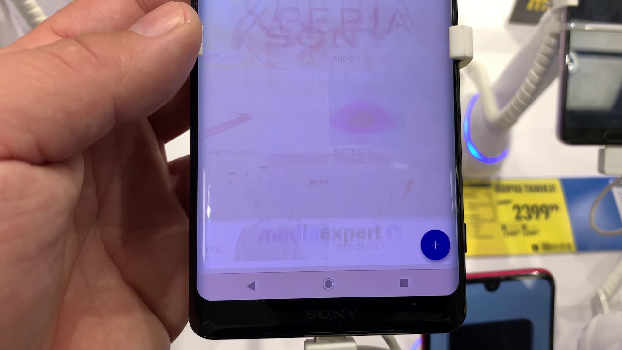 SONY Xperia XZ3 mocno wypalony OLED