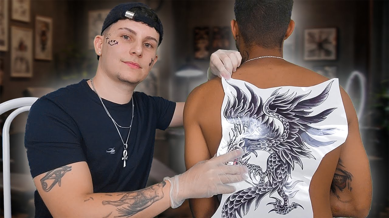 ASMR Aplicando TATUAGEM REAL GIGANTE !!!