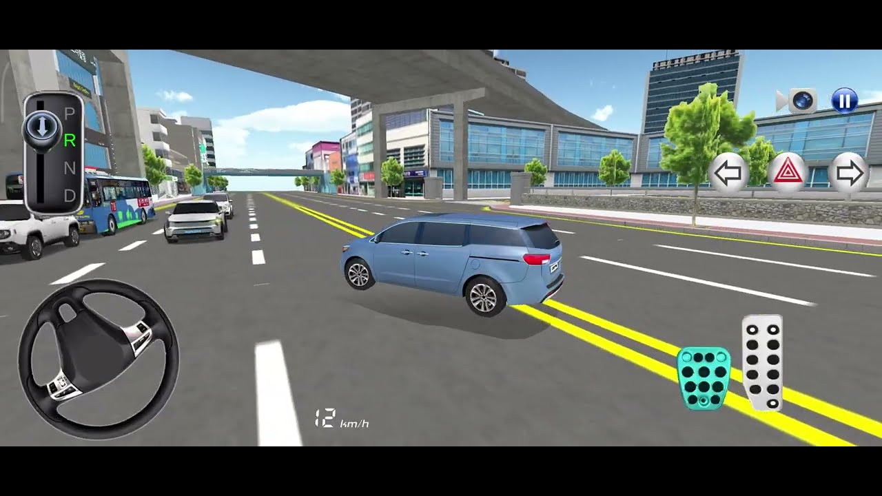 Blue Kia Carnival Car Stuck in Car wash Centre to washing this Car-3D Driving Class-iOS Car gameplay