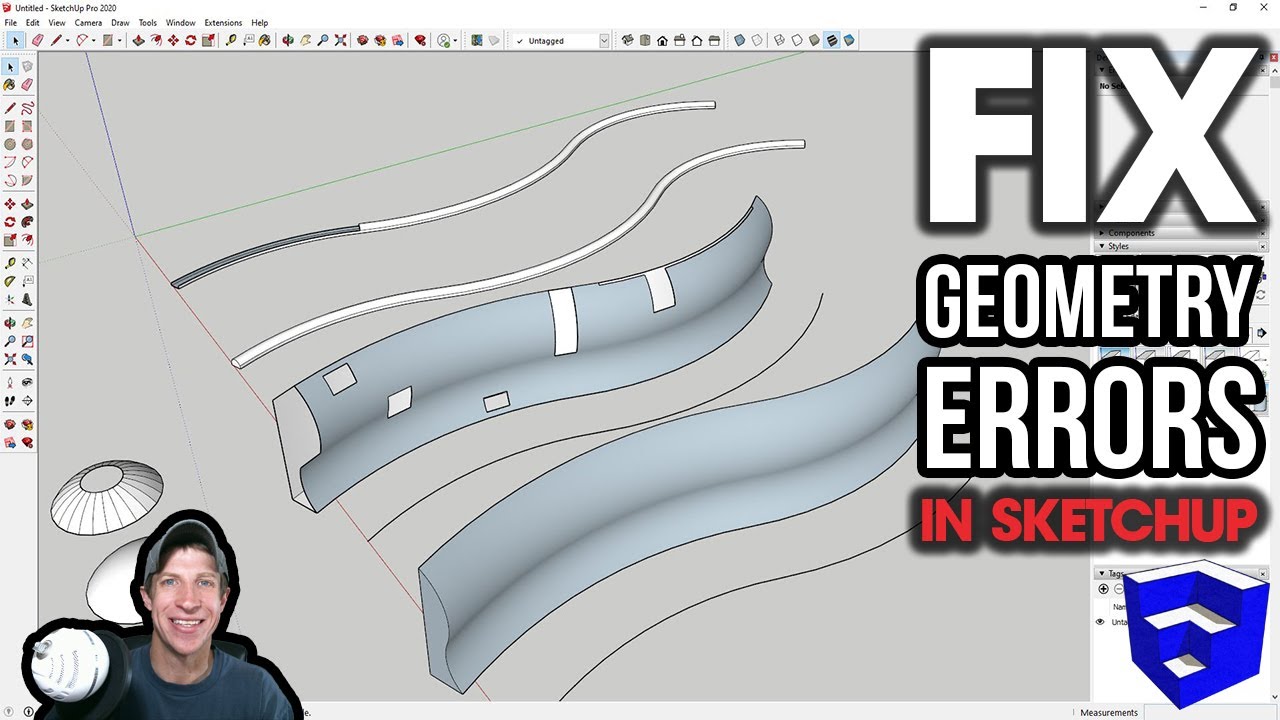 Исправление МЕЛКИХ ОШИБОК ГЕОМЕТРИИ в SketchUp!