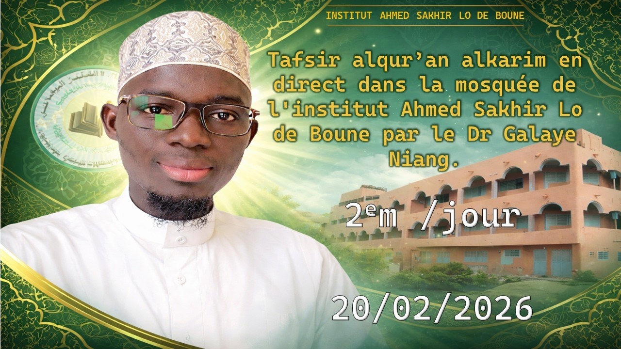 Tafsir alqur’an alkarim en direct dans la mosquée de l'institut Ahmed Sakhir Lo de Boune .