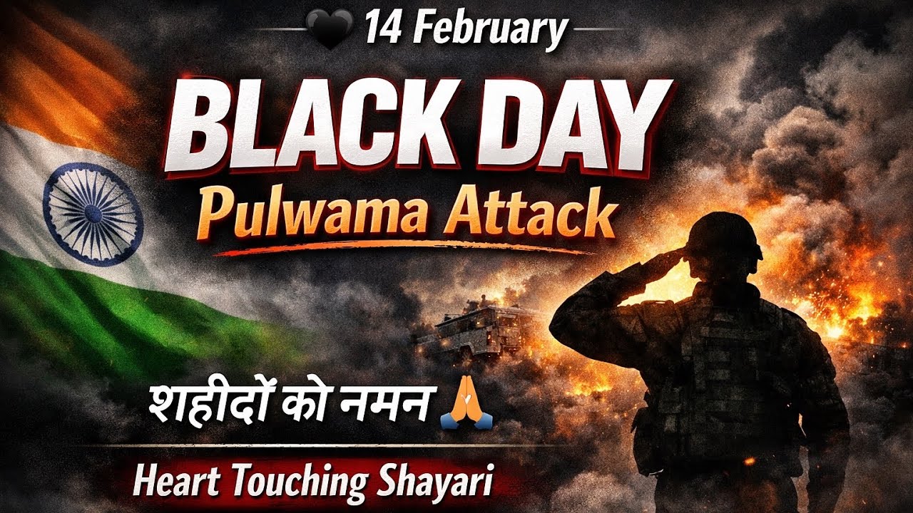 Black Day Par Shayari | 14 february black day | pulwama attack shayari | black day shayari