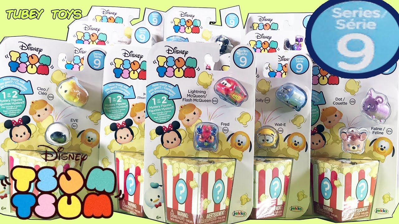 DISNEY Tsum Tsum SERIES 9 Popcorn ALL ULTRA SUPER LUCKY FOUND!  Dale, Mickey, Baymax ツムツム Tubey Toys