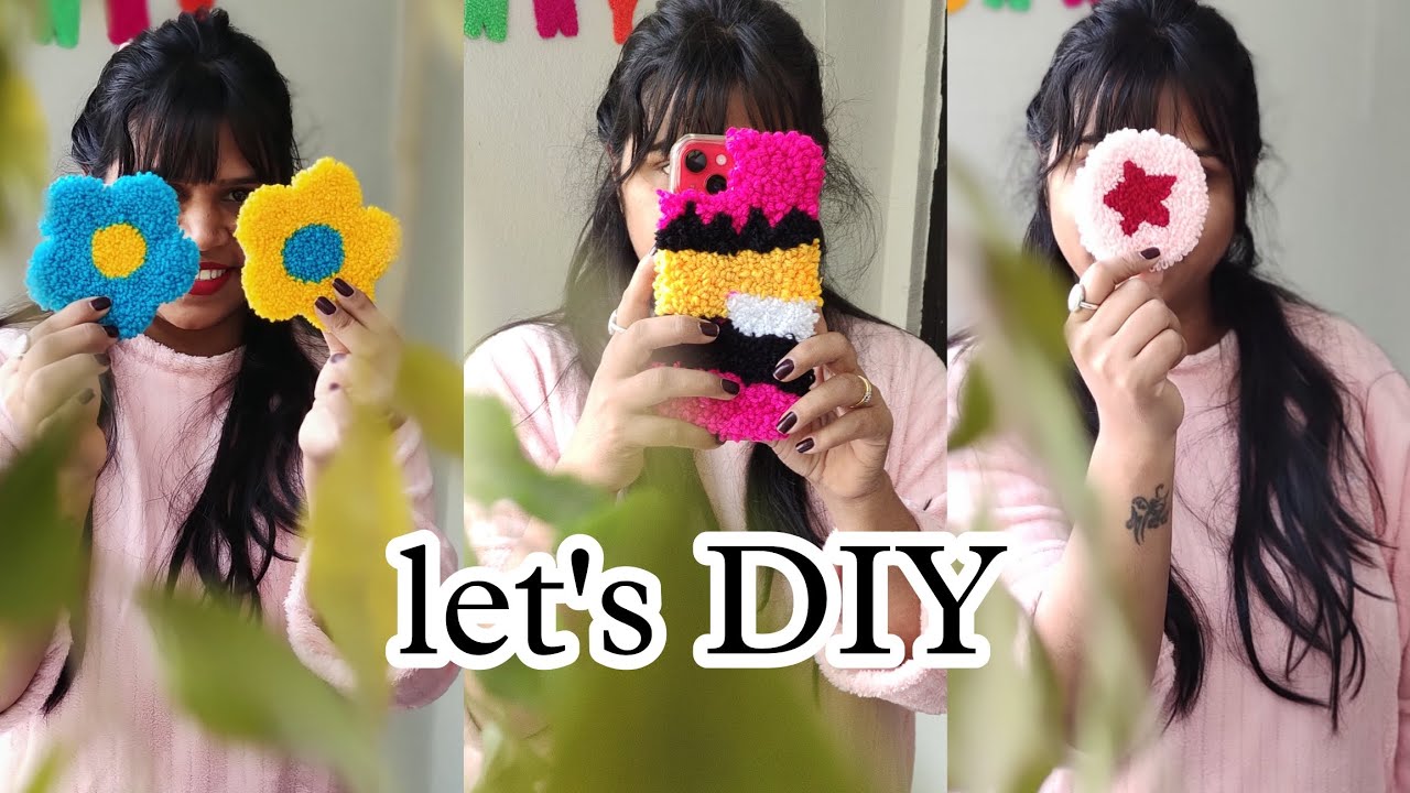 How to make punch needle coasters | Easy Mug Rug Coaster | Punch Needle Tutorial for beginners
