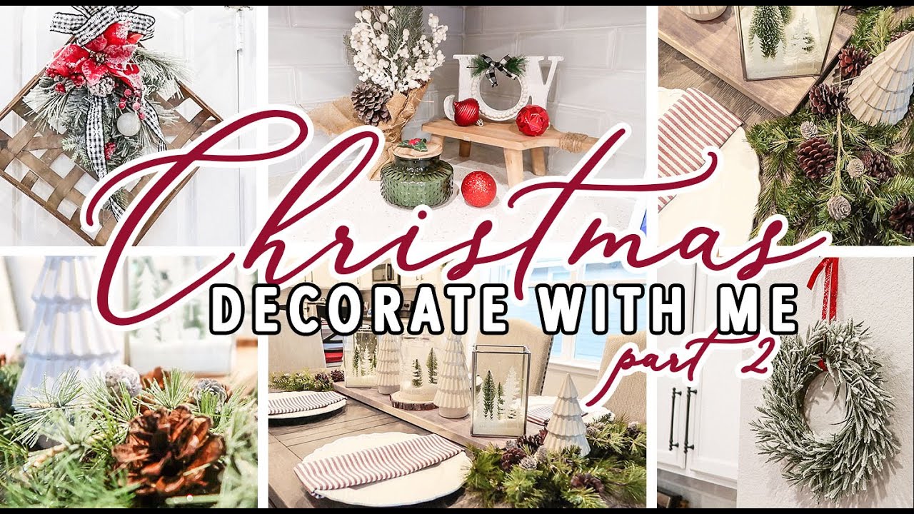 2022 CHRISTMAS DECORATE WITH ME | simple kitchen + dining Christmas decor | part 2