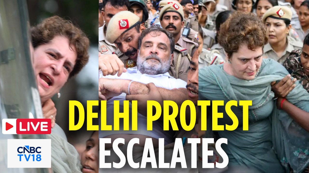 Delhi Protest LIVE: Rahul, Priyanka Gandhi and Other Leaders Detained Outside PM's Residence | N18L