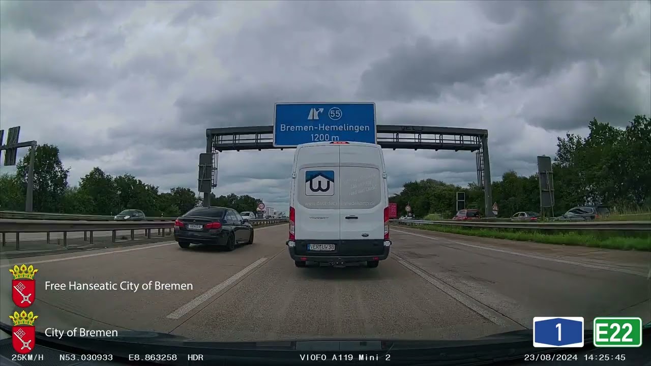 German Autobahn x4-Timelapse | Oldenburg to Hannover | Subtitles for more information