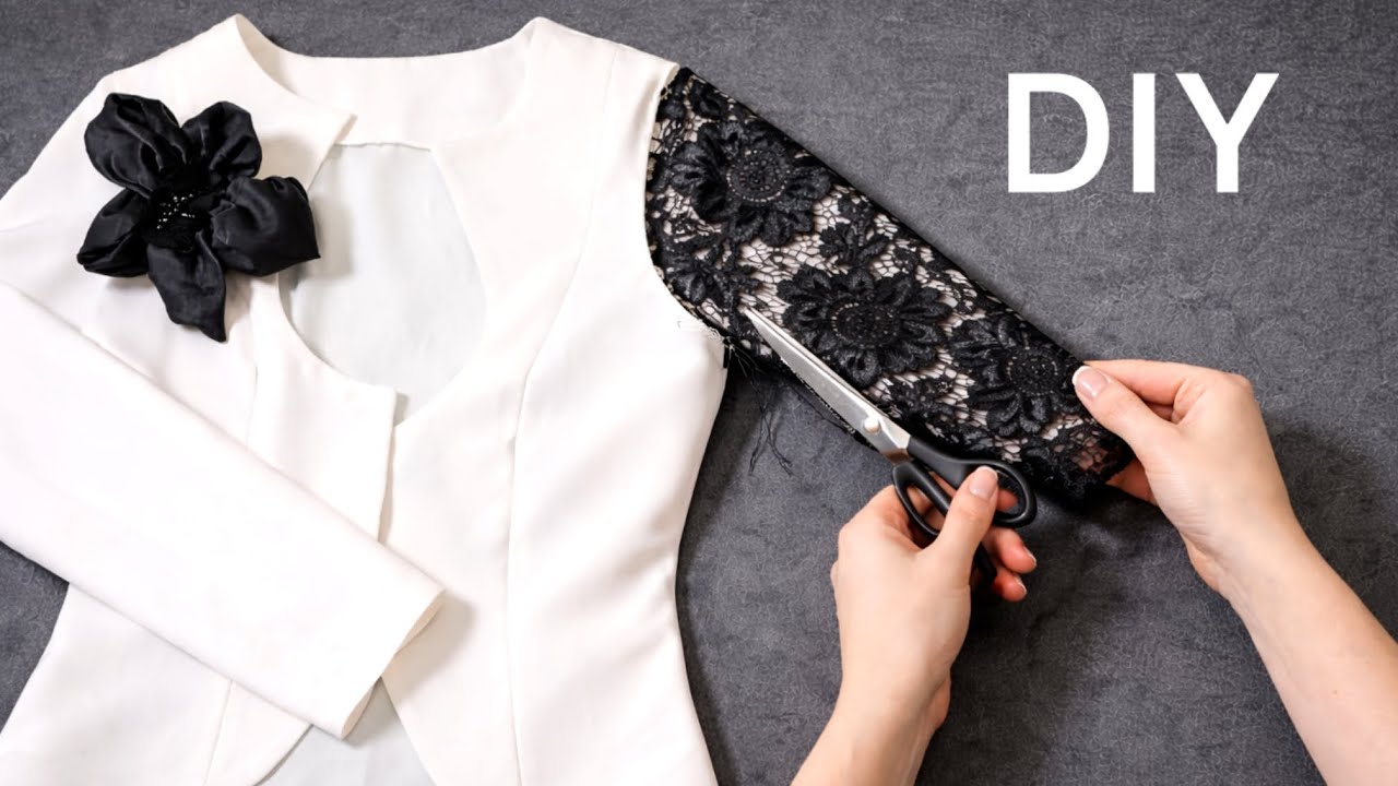 Simple sewing trick to personalize clothes / Recreate a white dress with a simple trick