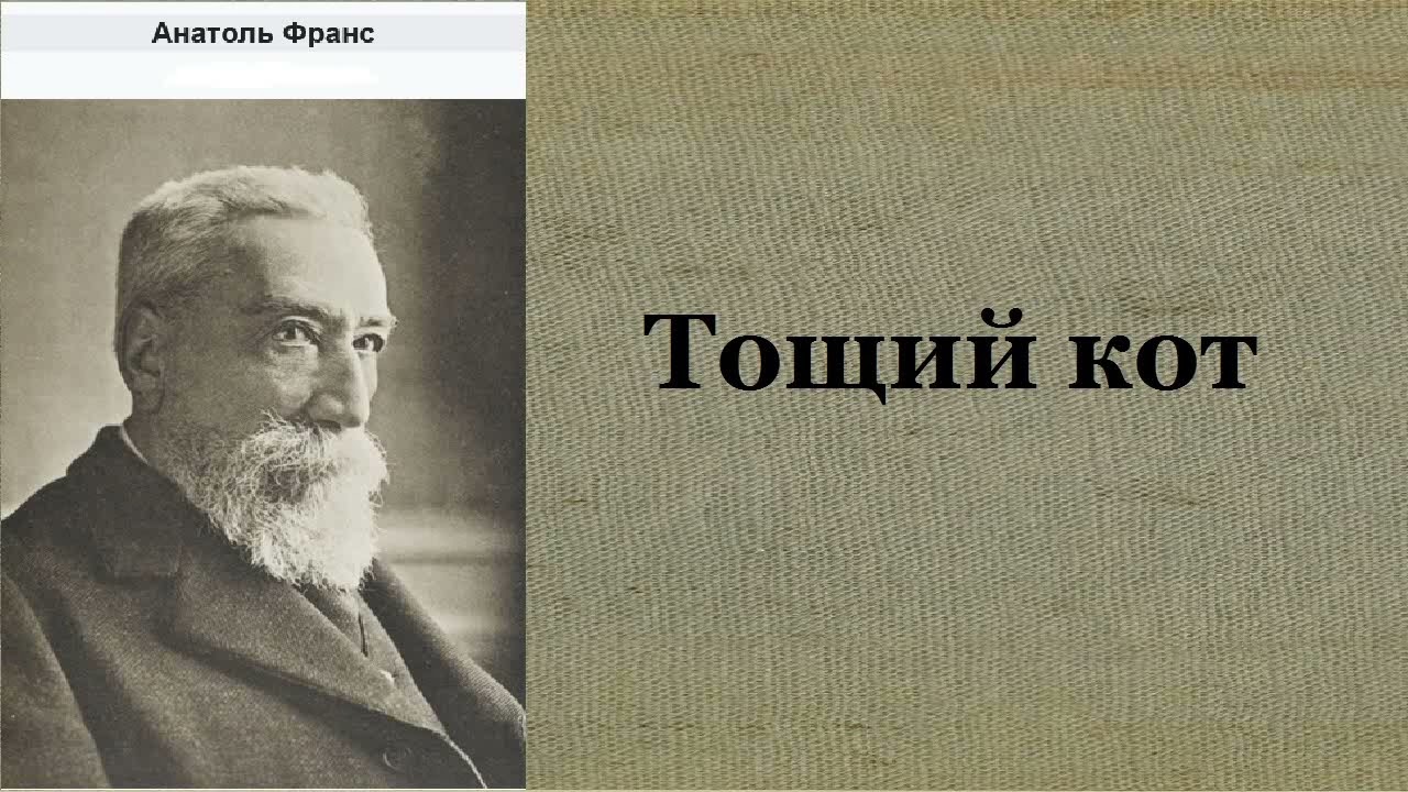 Анатоль Франс. Тощий кот. Аудиокнига.