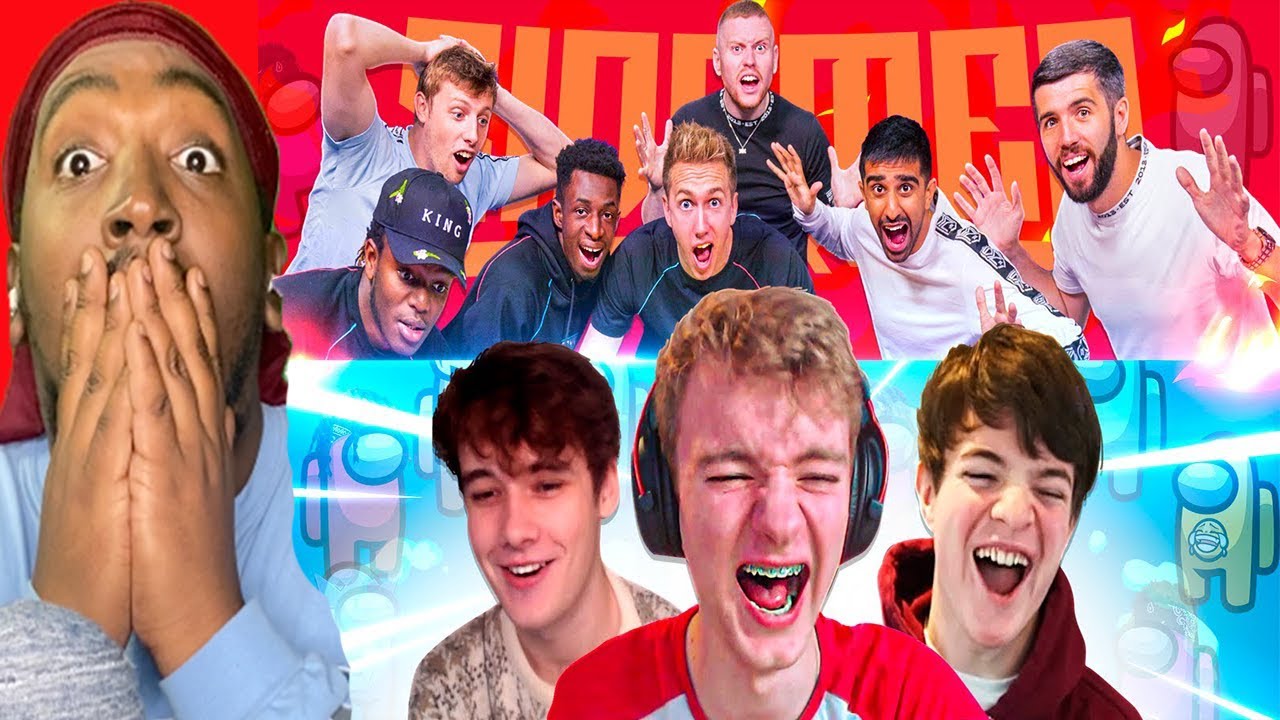 Reaction To THE FANBASE WAR (Sidemen Among Us)