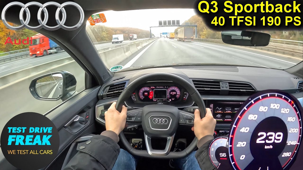 2025 Audi Q3 Sportback 40 TFSI quattro (190 PS) TOPSPEED POV 🚗 Autobahn Drive | No Speed Limit