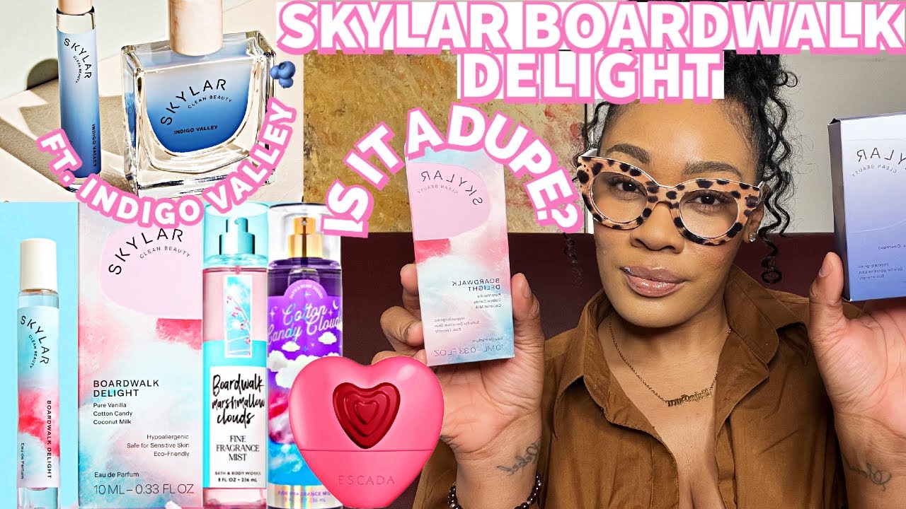 SKYLAR BOARDWALK DELIGHT & INDIGO VALLEY REVIEW ! IS IT A DUPE OR A NEW SCENT? COTTON CANDY PERFUME