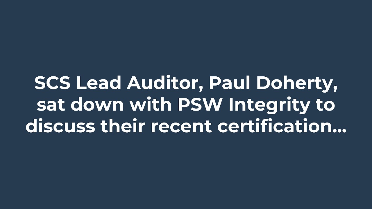 Certification Journey - PSW Integrity