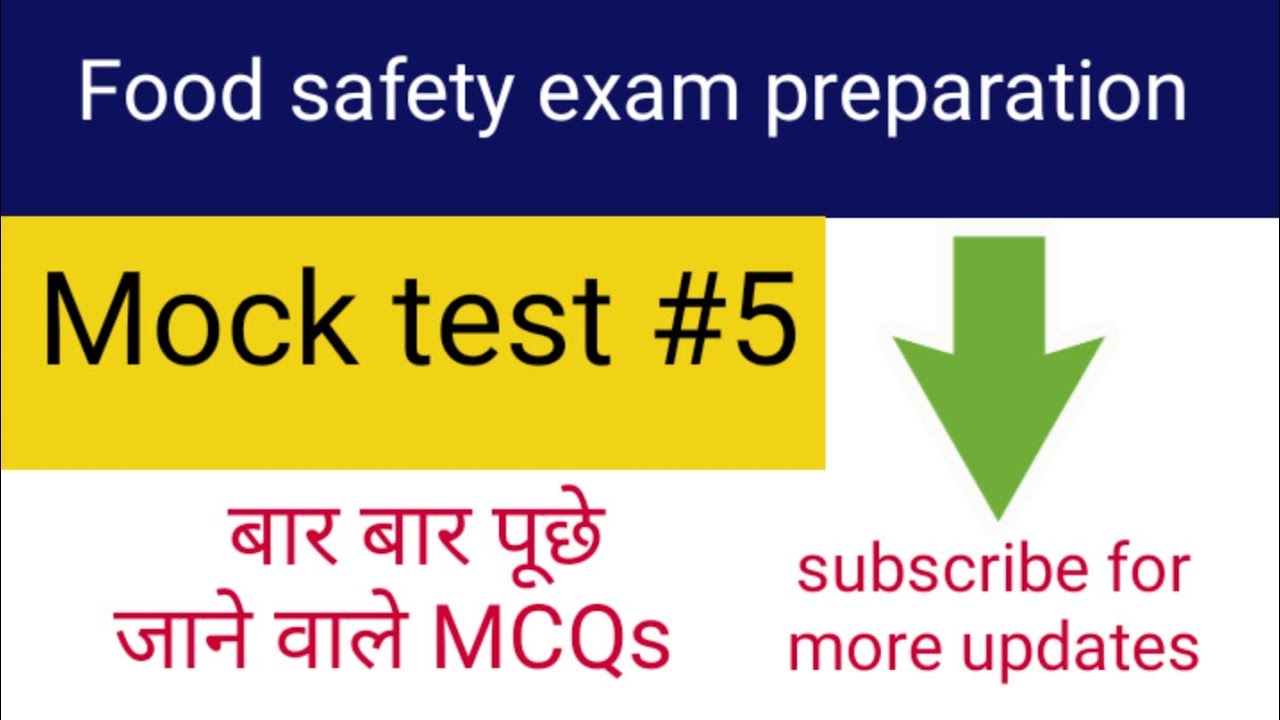 Food safety exam preparation | MCQs | mock test #5