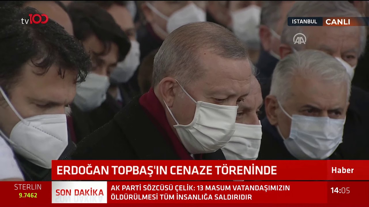 Erdoğan, Kadir Topbaş'ın cenaze töreninde