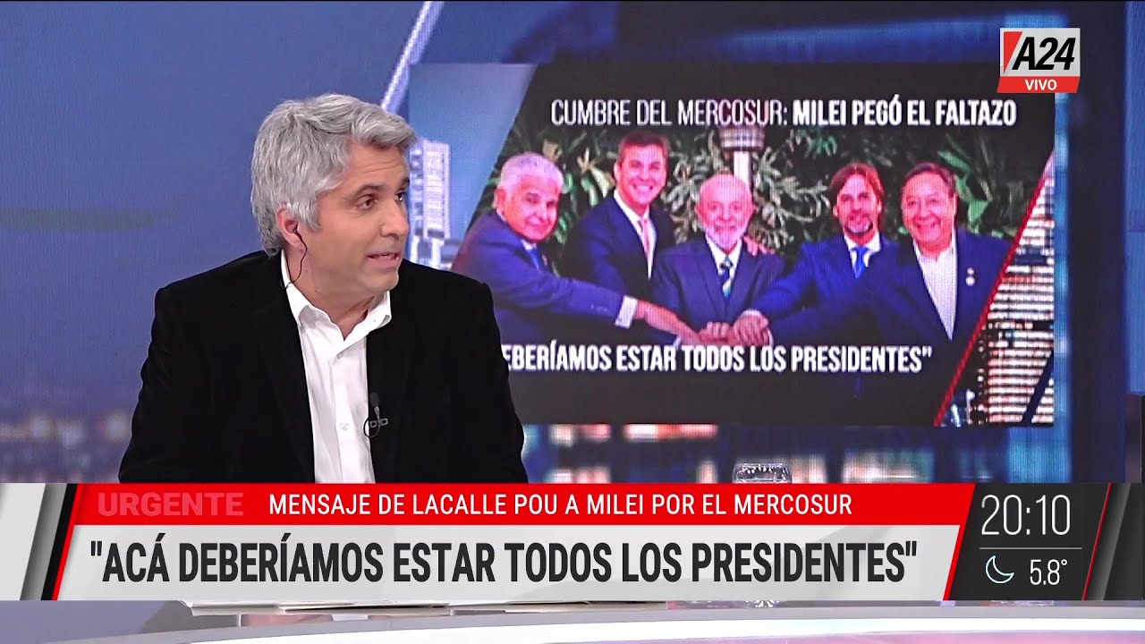 🔴MILEI NO FUE A LA CUMBRE DEL MERCOSUR: La respuesta del presidente uruguayo Lacalle Pou