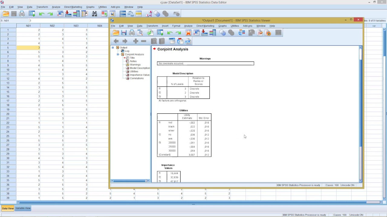 SPSS - Conjoint Analysis