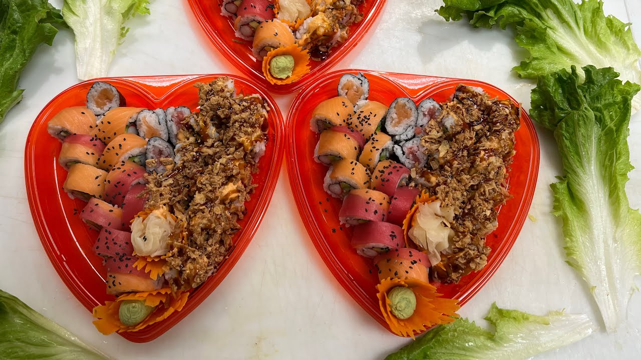 Sushi Heart Tray ( Valentine&rsquo;s Day tan )