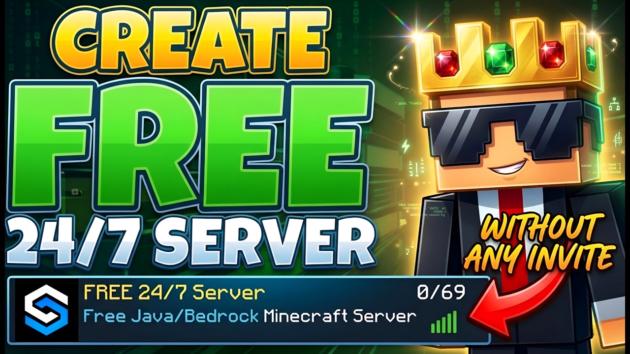 How To Make Free Minecraft Server 24x7 | Best Free 24/7 Minecraft Hosting😇