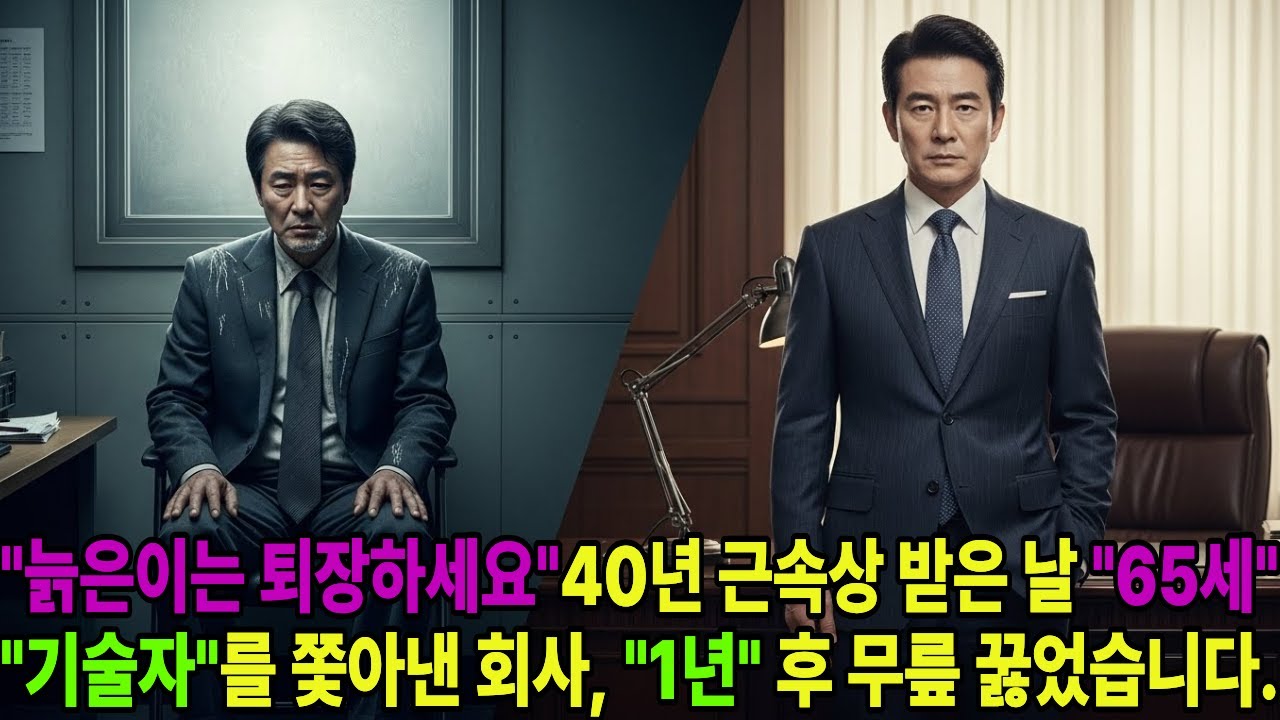 40년 일한 회사에서 쫓겨난 65세, 1년 후 회장님이 됐습니다