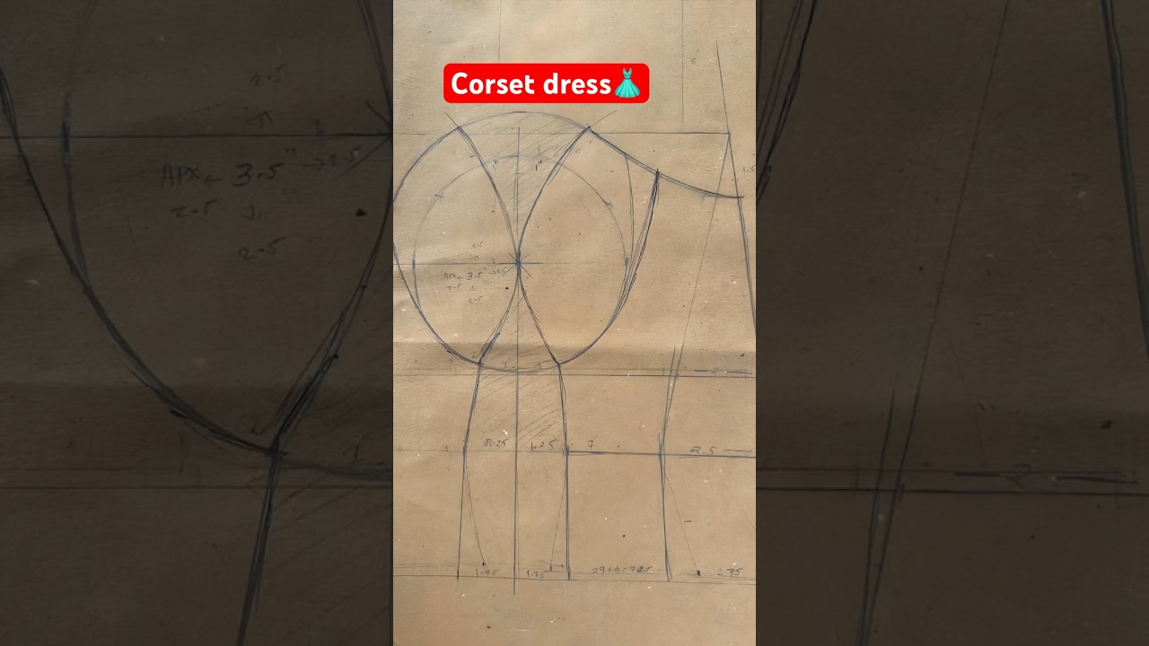 very easy corset blouse cutting👗 boning corset tutorial👚 corset pattern drafting