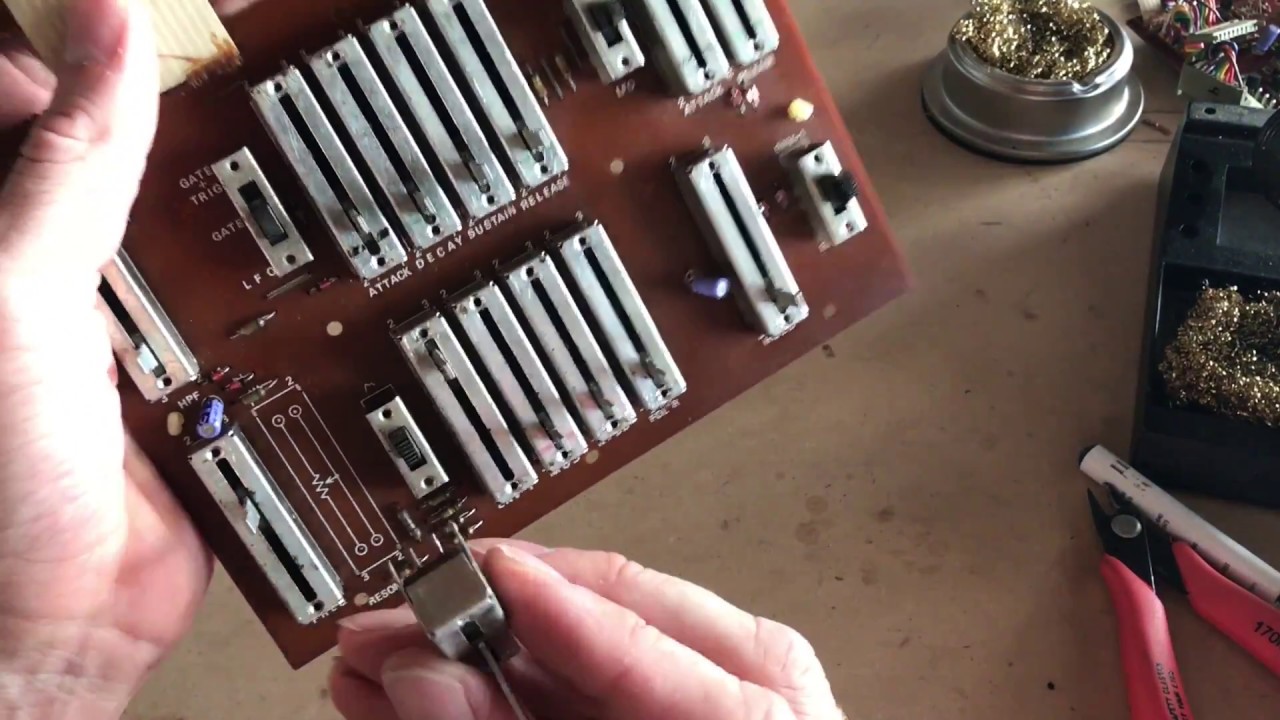 How to repair faders on a vintage synthesizer