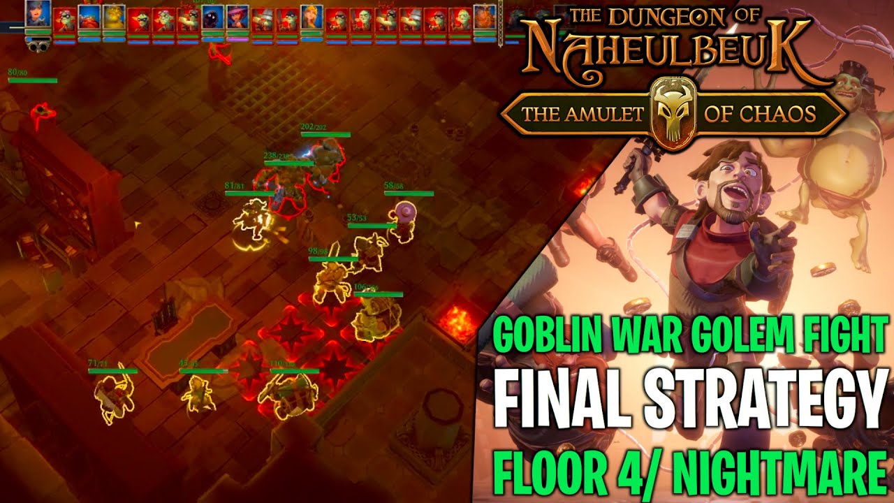 Goblin War Golem Fight | Nightmare Difficulty | Floor 4 Goblin Workshop | The Dungeon of Naheulbeuk