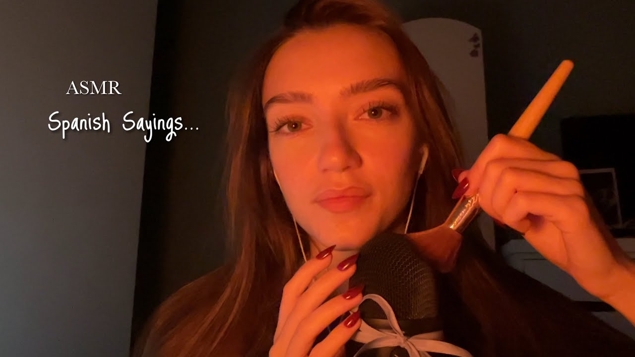 ASMR Repeating Spanish Sayings… | Mic brushing & scratching + Soft whispers.