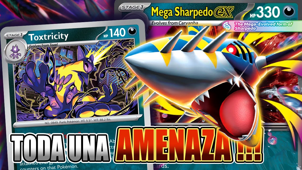🦈 Este Deck de Mega SHARPEDO ex Es INCREIBLE! Pokemon TCG/  Phantasmal Flames